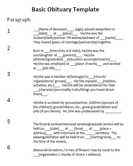 How to write obituaries